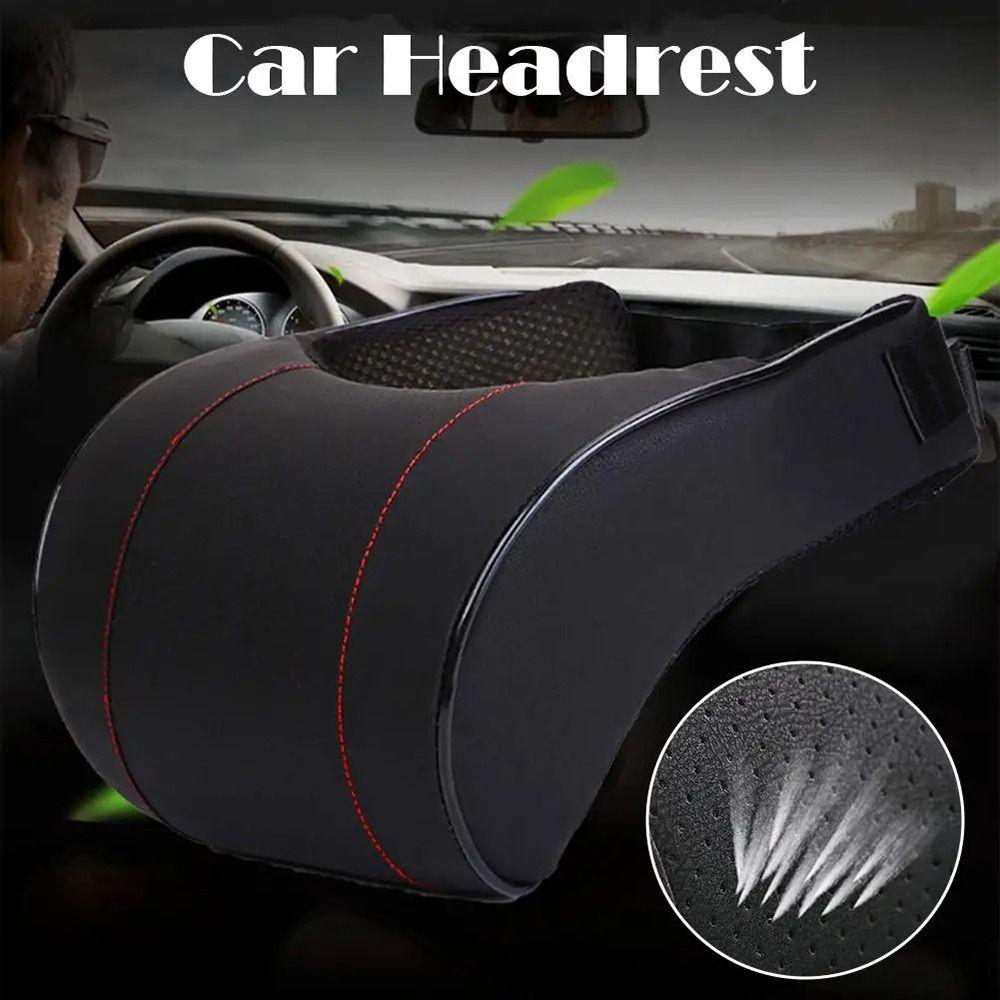 1Pcs PU Leather Headrest Cushion Memory Foam Seat Headrest Pad Car Neck Pillow  for Auto Interior
