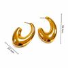 Elegant Crescent Moon Stainless Steel Earrings: Fashionable, Trendy Personalized Ear Studs with a High-End Feel.