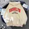 Spring Autumn Hoodies Printed Brooklyn Lette Streetwear Men Women Fashion Oversized Hoodie Tracksuits Unisex Clothing Coat