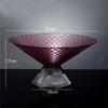 PET Fruit Plate With Base Diamond Pattern Simple Creative Home Decorative Living Room Coffee Table Candy