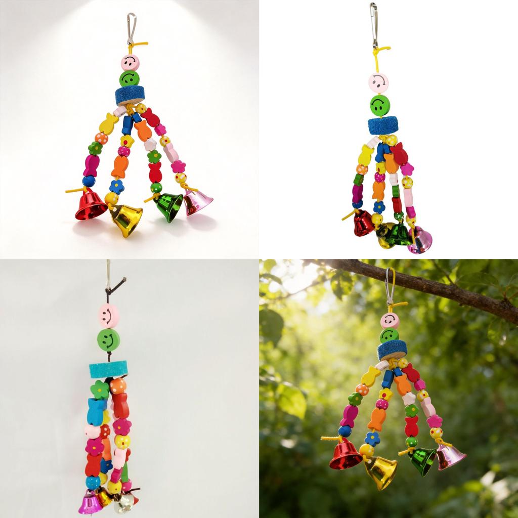 Parrot Wooden Chew Toy With Sanded Texture For Birds And Parrots