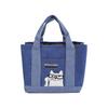 Partitioned Tote Bag Cat BL [Kusuguru Japan] Pre-dyed Denim-style S, Design,