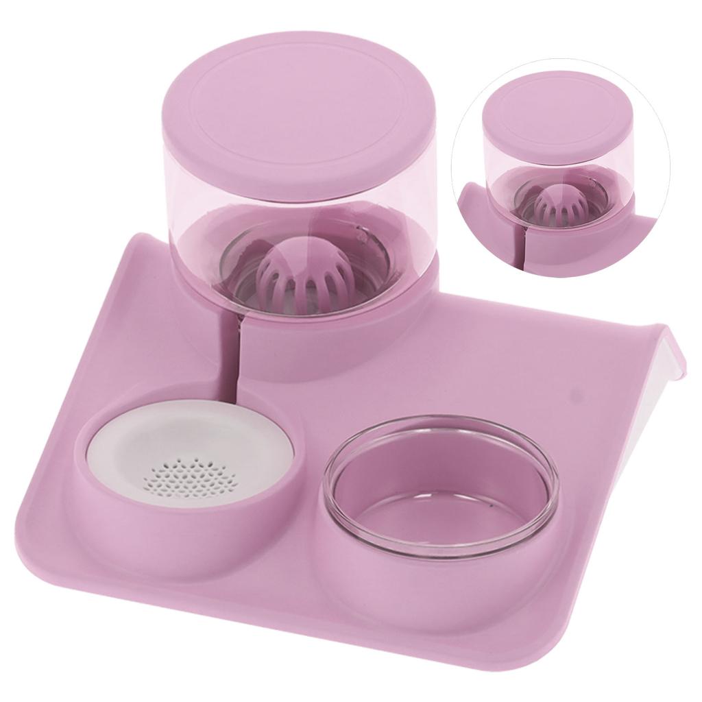 Haustier Wasserspender und Futternapf Set Katze 1,8L Automatischer Wasserspender Futterspender