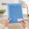 Dustproof Document Holder Clear Poly Envelope Binders Pocket Insert with Hook And Loop Closure, Plastic Project Organizer Documents File Folders Label