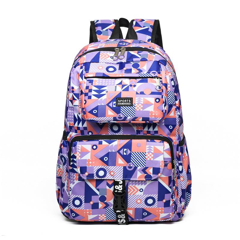 New schoolbag, junior high school, primary school students, girls, lightweight decompression, large-capacity leisure backpack, travel backpack