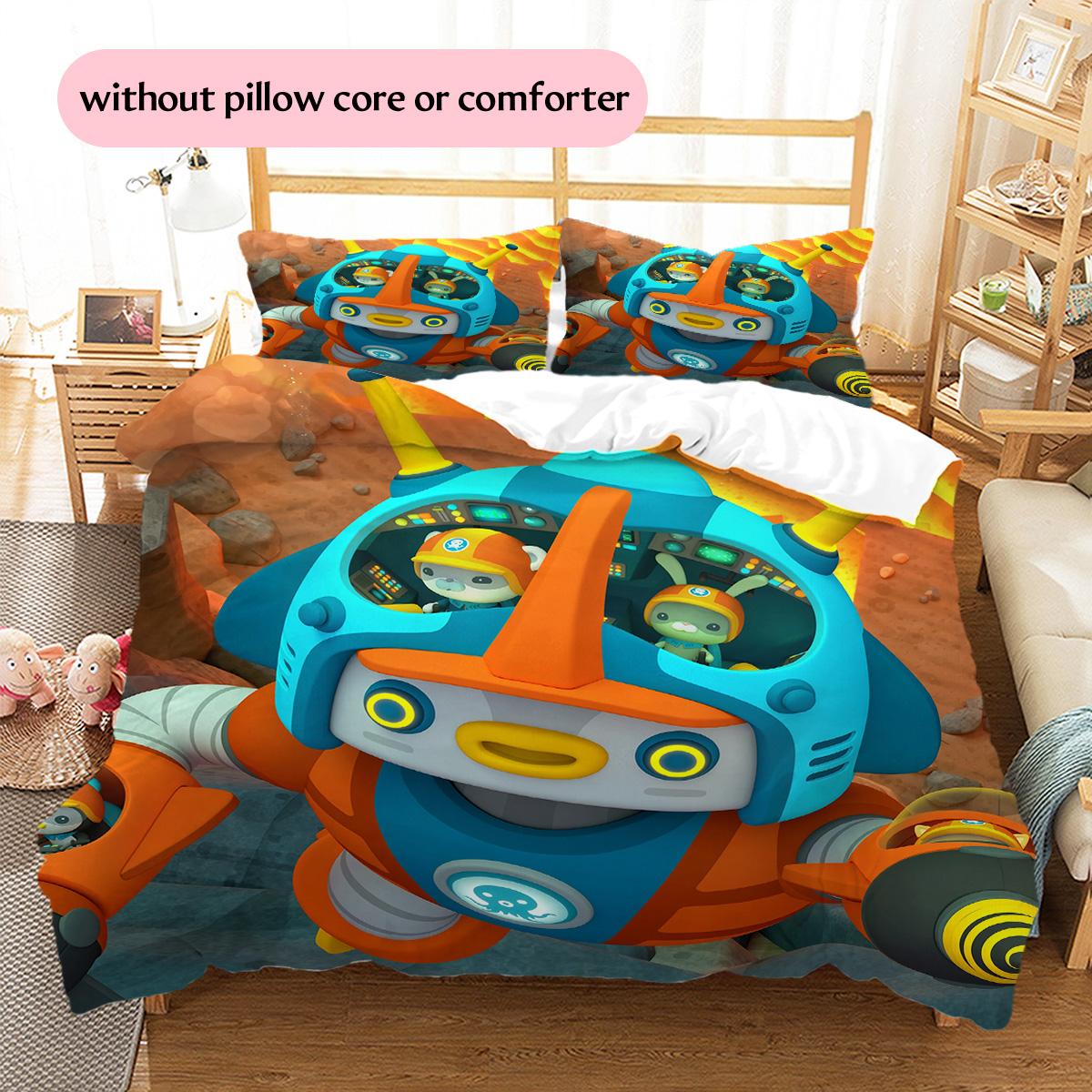 

The Octonauts Pattern Bedding Quilt Set Home Decoration Gift (1 * duvet cover + 2 * pillowcase without core) 135x200cm