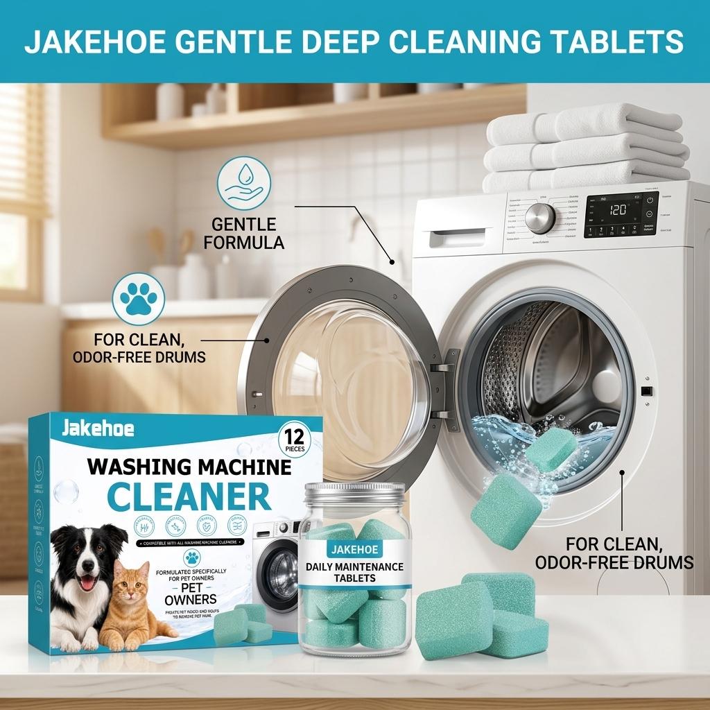 Washing Machine Cleaning Tablets Removing Mold Stains & Pet Hair Eliminating Odors Prevent Bacterial Growth Washer Tank Cleanser