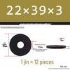 Blackened Thickened Metal Flat Washer Spacer, Round, M3-M42