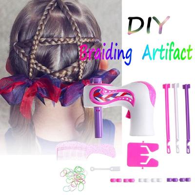 Trenzadora Rápida Máquina Trenza de Cabello Tejido Rodillo Trenza Para Niña Eléctrica Automática Trenzadora de Cabello DIY Herramienta de Peinado Trenzado Elegante 40x30x8cm