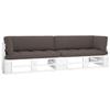 Exclusive House - 2-seater Pallet Sofa with White-impregnated Pine Cushions