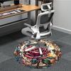 1 Stück Rose Buntglas Büro Runder Teppich, Unter Bürostühlen Schlafzimmer Wohnzimmer Heimdekoration, Raumdeko