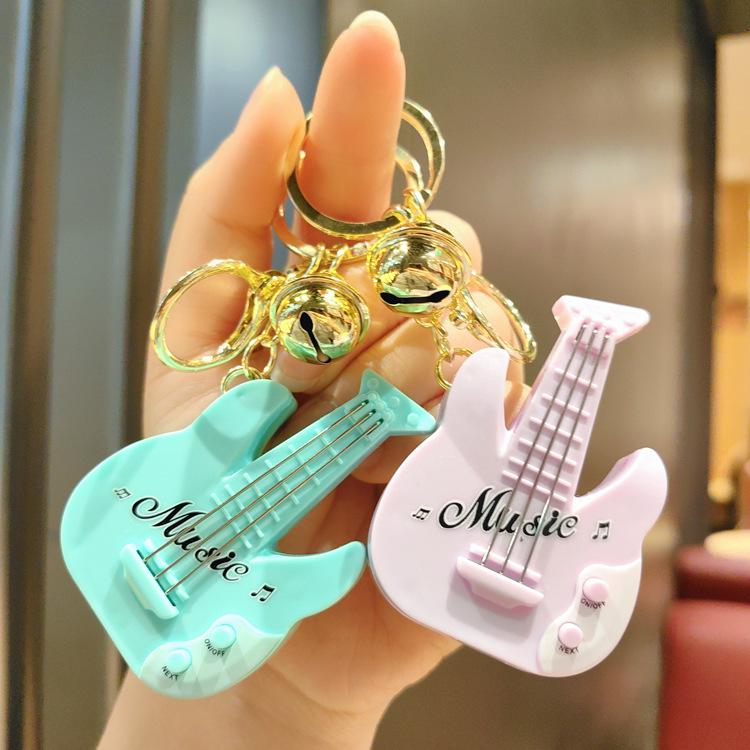 Mini Handheld Guitar Game Keychain Claw Machine Pendant for Kids