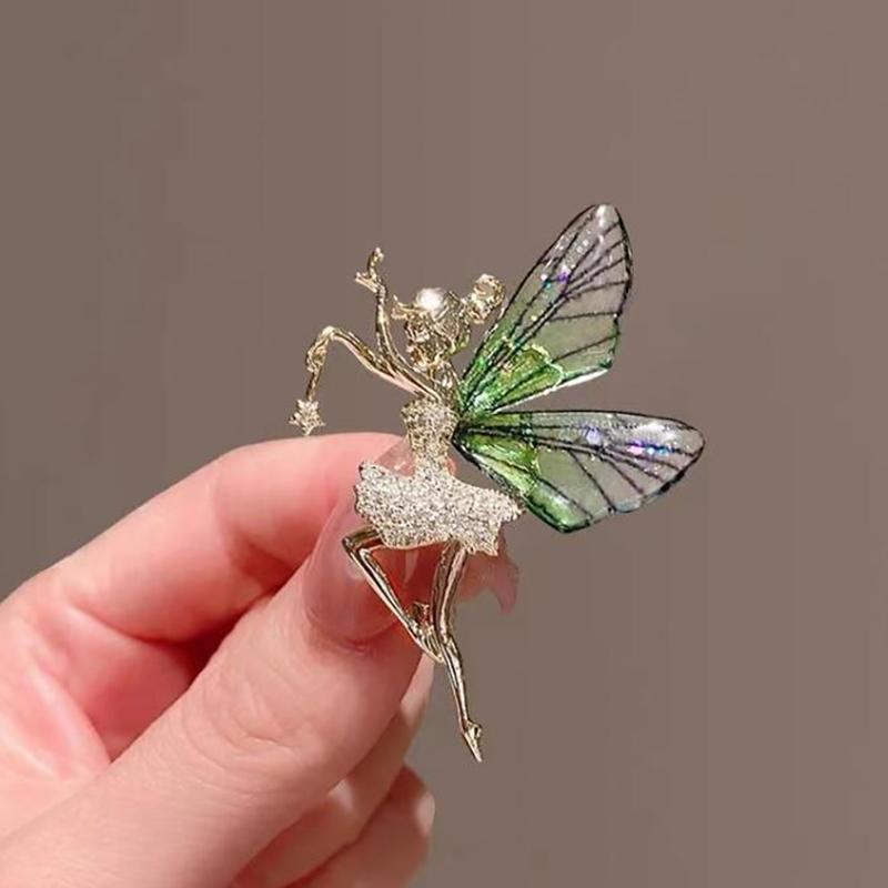 

Крылья ангела Премиум-брошь в виде крыла Премиум-пальто для танцующей девушки Корсаж Креативная одежда Заколка Аксессуары для одежды зелёный