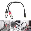 Zuverlässiges 3,5-mm-auf-2-Buchsen-Kabel, Symmetrische Stecker zu Mikrofonkabel, Vergoldete Stecker widerstehen Korrosion