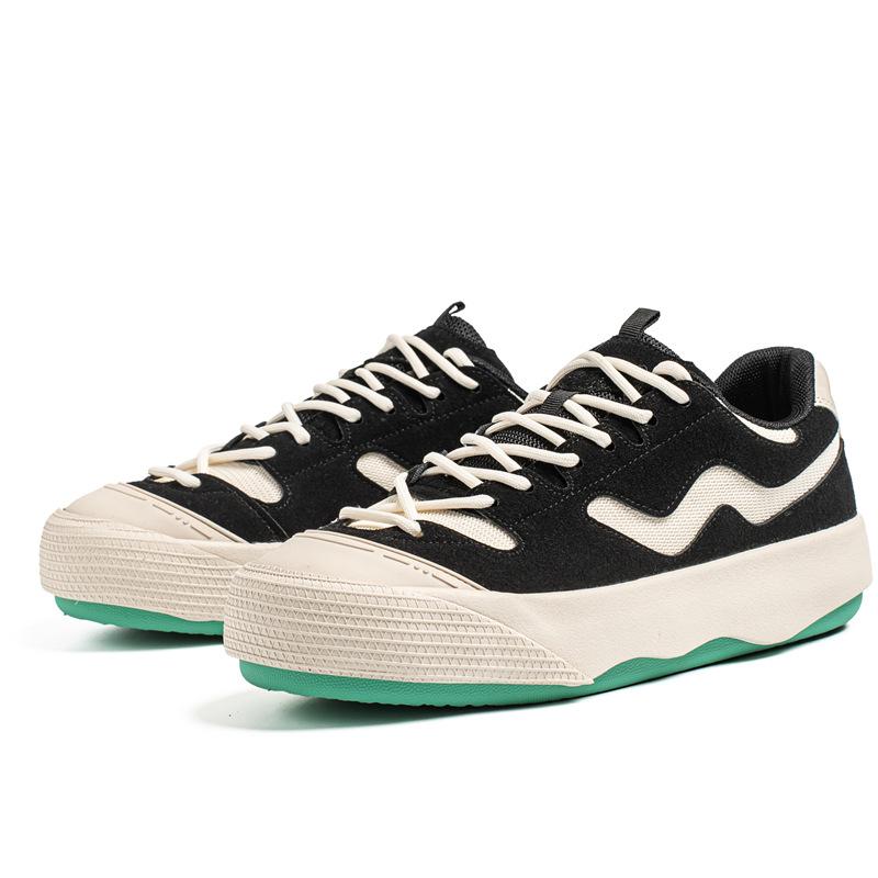 

Korean version of trendy fashion low-top lace-up board shoes men s outdoor platform casual board shoes student street white shoes 44