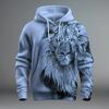 Winter New Sweater European and American Style Lion Animal 3D Three-dimensional Printing Pattern Large Size Loose Sweater