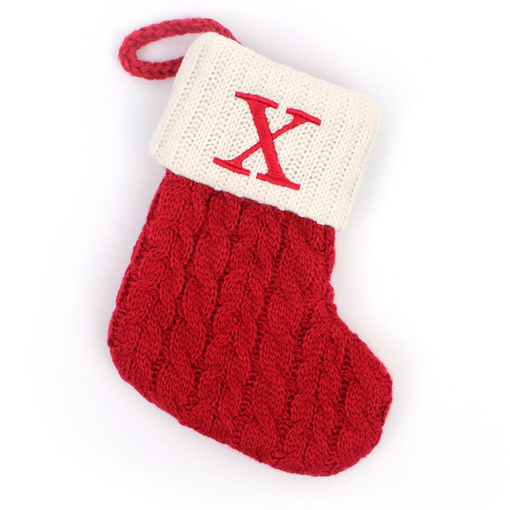 High Quality Exquisite Christmas Socks Candy Bags Letters Christmas Tree Ornaments Decorations Party Supplies