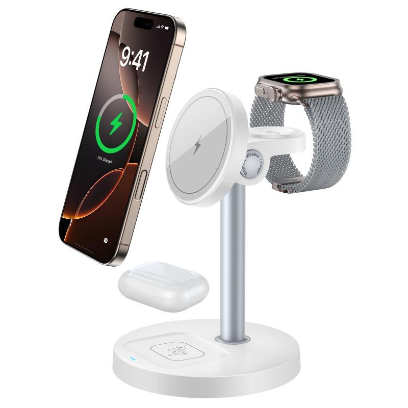 Nuovo caricabatterie wireless tre in uno per cellulare, supporto da tavolo, camera da letto, ricarica wireless adatto per telefono cellulare Apple Huawei