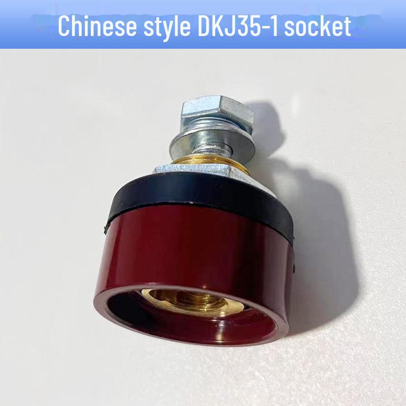 European Style All-Copper Welding Machine Quick Connector Plug DJK10-25 35-50
