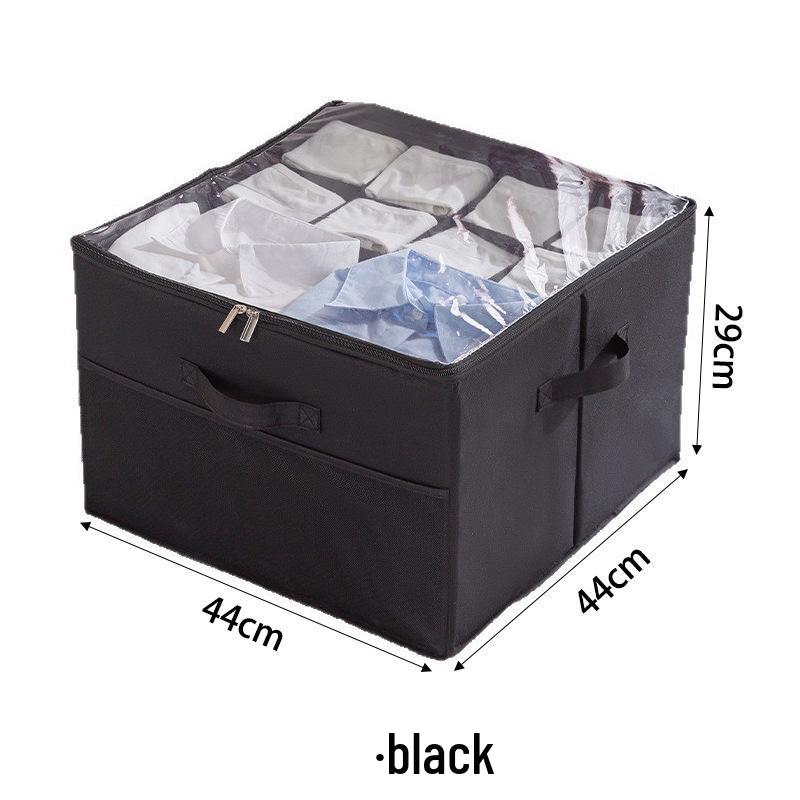 Foldable Fabric Organizer Box with Lid: Multifunctional, Divided Compartments for Underwear, Panties, Shoes, or Sundries.