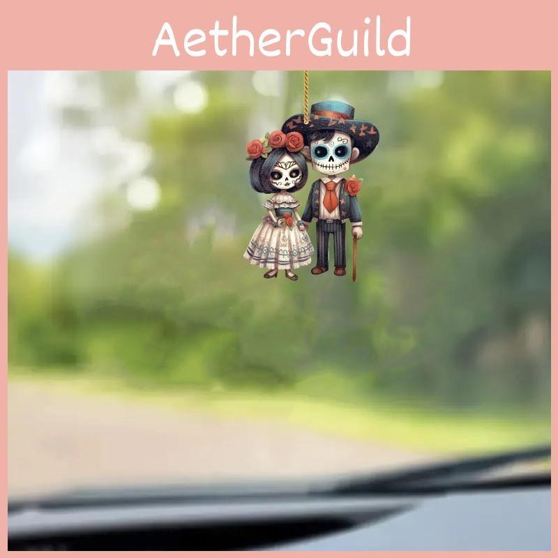 Pendant Skeleton Halloween Acrylic Car Accessory Fun Design Vehicle Interior