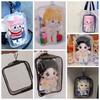 PVC Doll Display Bag with Zipper Cosmetic Bag Fashion Transparent Makeup Bag  Mini Bag Accessories