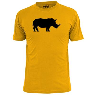 Mens Rhinoceros Stencil T Shirt Wildlife Rhino Endangered