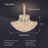 Luxurious Post-Modern Crystal Chandelier for Living Room, Lobby, or Restaurant