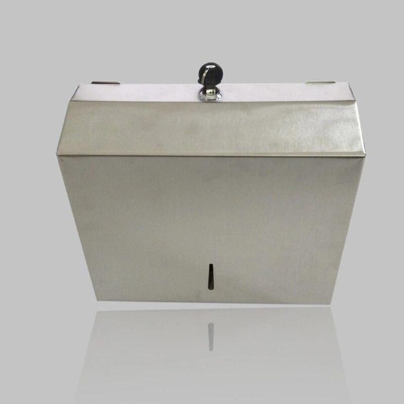 Large capacity stainless steel wall towel container for kitchen bathroom towels with lock |