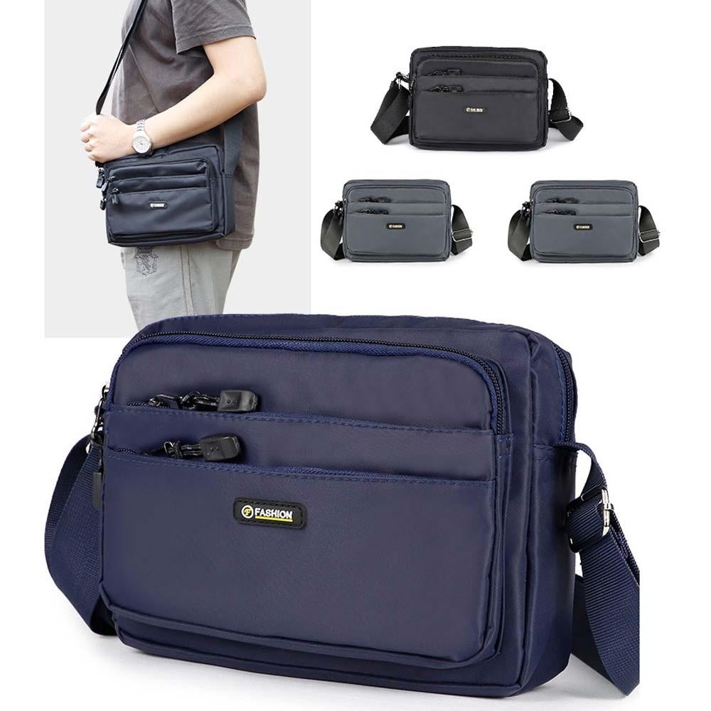 Large Capacity Men Crossbody Bag Lightweight Small Square Bag Business Shoulder Bag  Travel