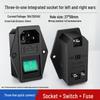 Three-in-One Medical Power Socket with Integrated Schuko Plug, Double Fuse Holder, and Switch