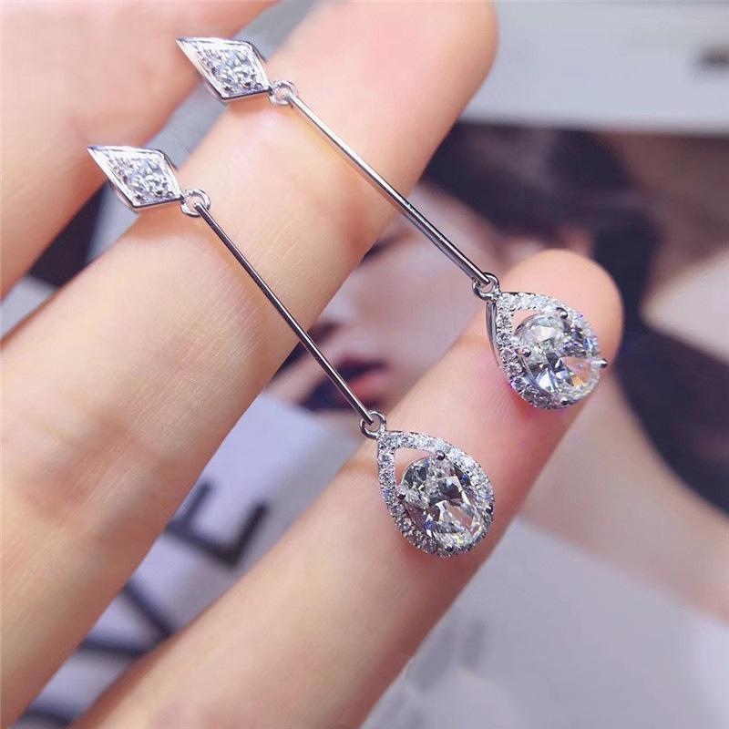 BELLA BOX Temperament Sweet Dangle Earrings Women Stylish Dance Party Daily Wear Aesthetic Jewelry Brilliant CZ Female Long Earring