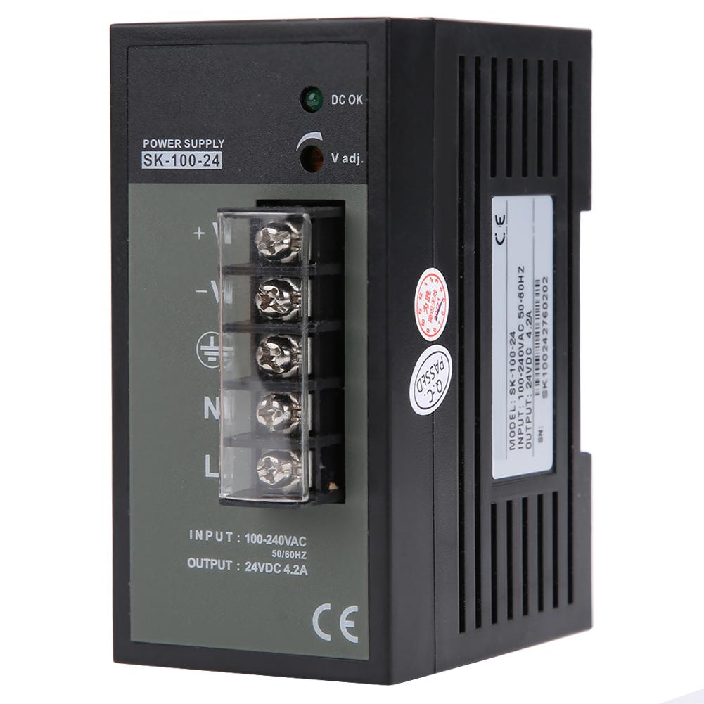 

Rail Switching Power Supply Din Industrial Grade Adjustable Switch SK10024 100240VAC