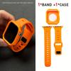 2pcs Adjustable Strap + Hollow Out TPU Shockproof Case For Apple Watch Ultra/SE/10-1 Soft Smartwatch Accessories