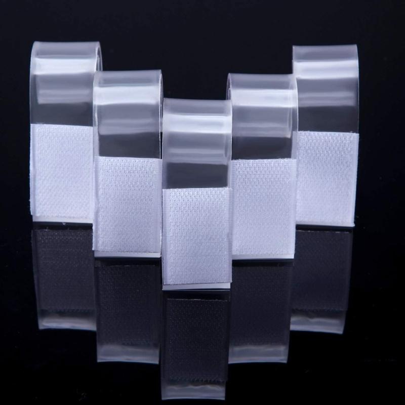 Reusable Table Skirting Fasteners, 12 Piece Plastic Tablecloth Holders with Touch Fastener Straps for Wedding Tables and Trade Show Displays