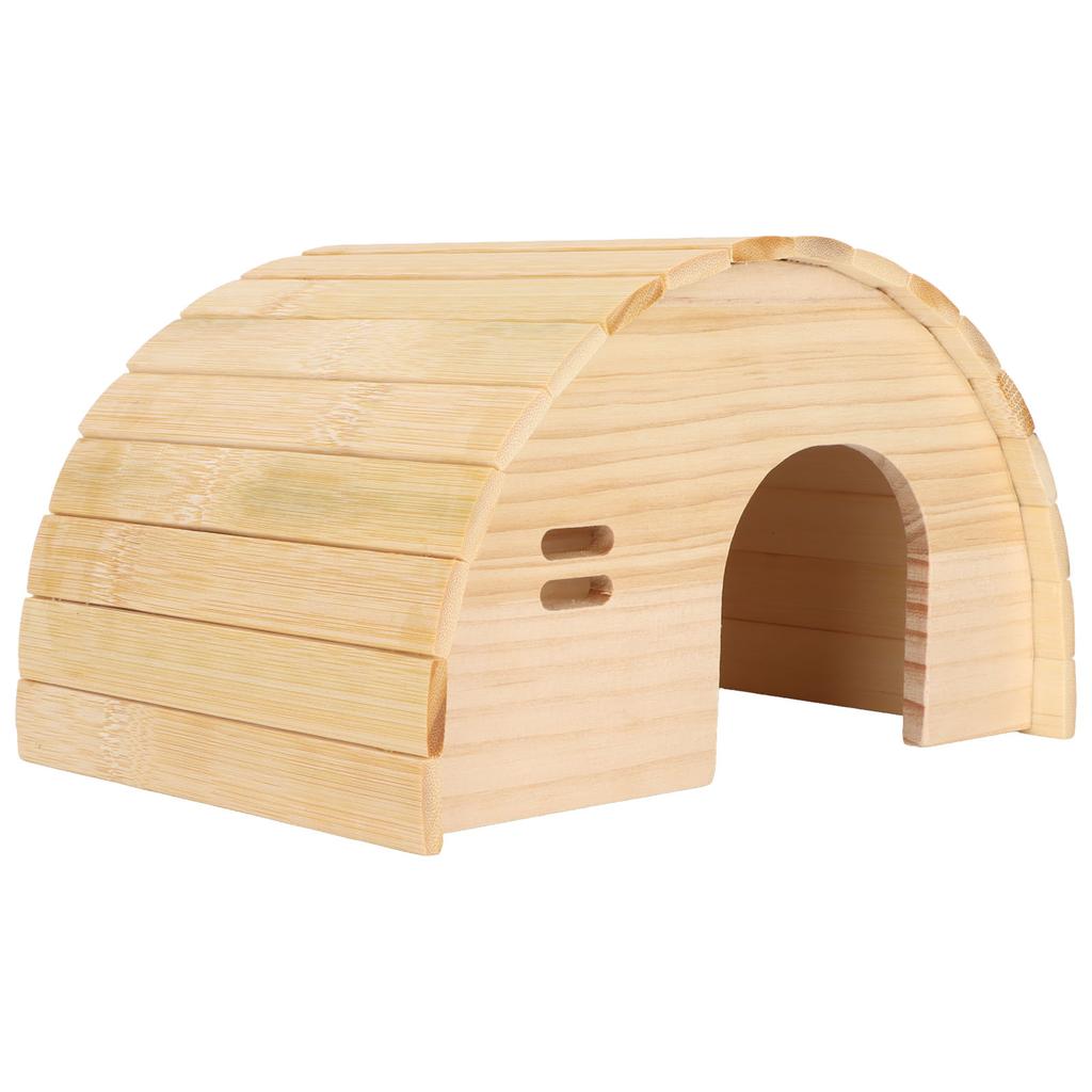 Hamster Wooden House Bite Resistance Arched Guinea Pig Wood Hideout for Hamster Dwarf Hamster Golden Bear