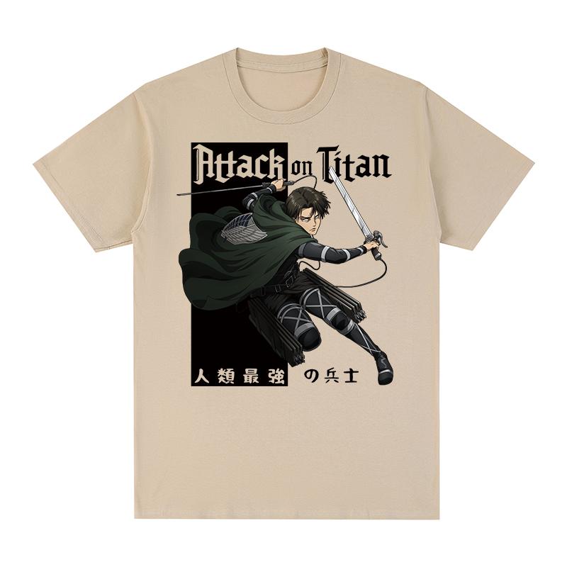 Attack On Titan Rival AckerUnisex Levi Vintage Tshirt Hip Hop Streetwear Graphic Cotton Unisex T shirt New Tee Tshirt Womens Tops
