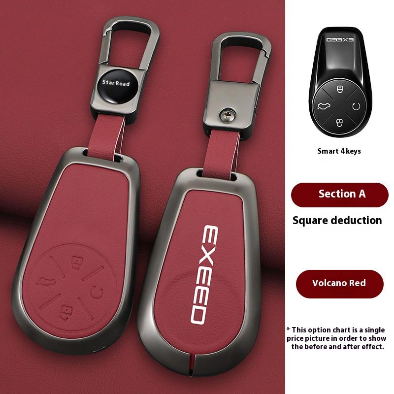 Fit For Chery Auto Exeed Series VX Lx Rx TXL Modified Fl Cdm Phev Zinc Alloy Auto Key Fob Cover Smart Case Housing Mount Remote Key Fob Ring Key