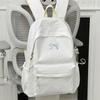 Schultasche Koreanische Version ins einfarbiger Rucksack Damen einfacher Rucksack mit großer Kapazität Schleife Schülerschultasche modisch vielseitig Freizeitrucksack
