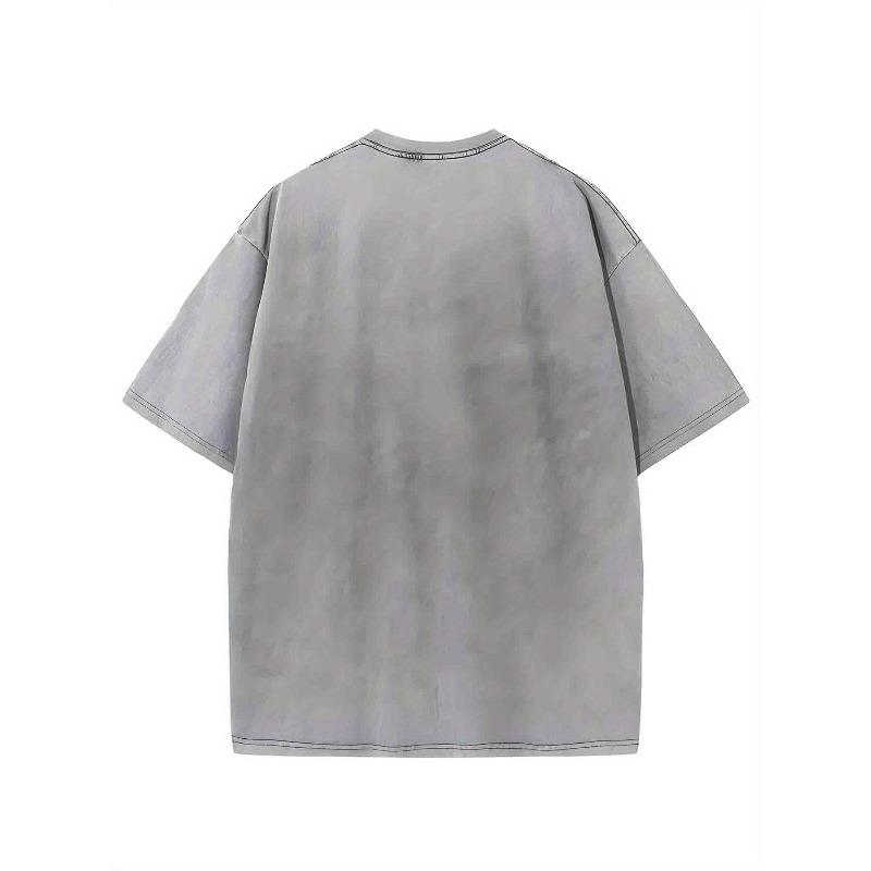 European Sizes Men's T-Shirt Printed Duck Retro Trendy Brand T-Shirt, Short Sleeved Round Neck T-Shirt, Suitable for Summer Wear