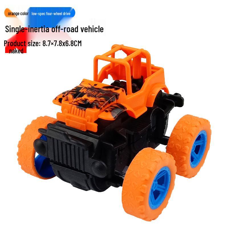 Children's Toy: Inertia-Powered 4WD Stunt Off-Road Vehicle