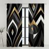 2PCS Digital Printed Curtains, Geometric Rhythm Pattern, Blackout Door Curtain All Seasons Christmas Halloween Valentine Decor