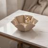 Flower-Shaped Valet Tray Wear-Resistant Leather Folded for Dresser
