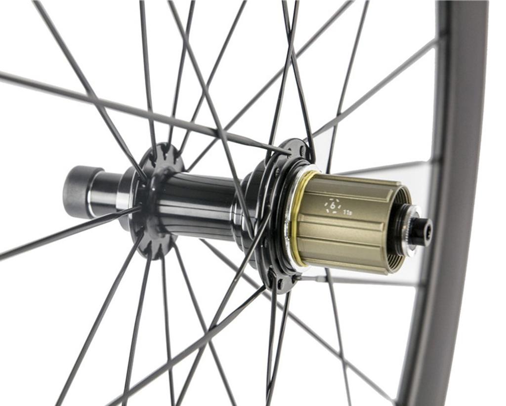 Superteam Carbon Bicycle Wheels, Front 60mm, Rear 88mm, Clincher Road Wheels, 700C (Transparent Black)