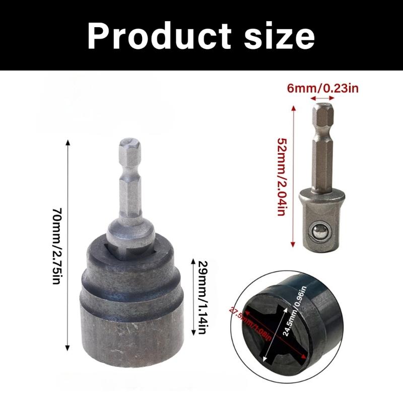 Power Wing Nut Driver,1/4" Hexagonal Shank Slot Wing Nut Drill Bit Socket Wrenches for Panel Nuts Screws