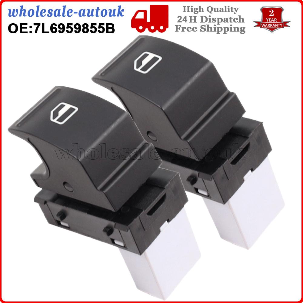 2PCS For Seat Electric Window Lifter Switch Power Passenger Control Button Knob