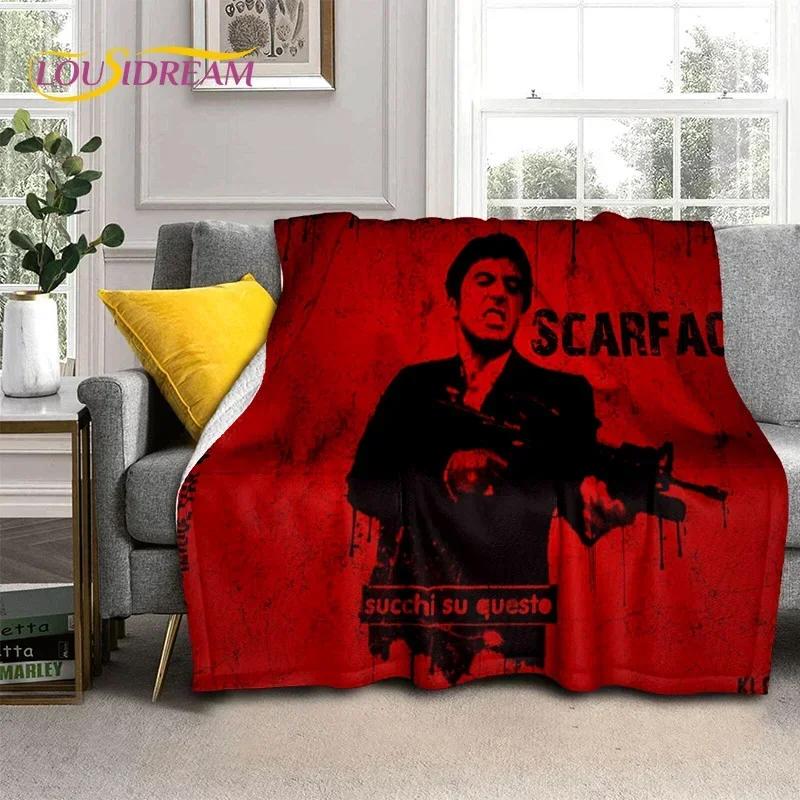 Scarface 3D Classics Movie Tony HD Blanket,Soft Throw Blanket for Home Bedroom Bed Sofa Picnic Travel Office Cover Blanket Kids