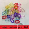 100 Pcs Rainbow C-Clips Plastic Chain Links, Bird Swing & Climbing Chain Cage Toy Clips & Hooks, Suitable for Sugar Glider, Rat