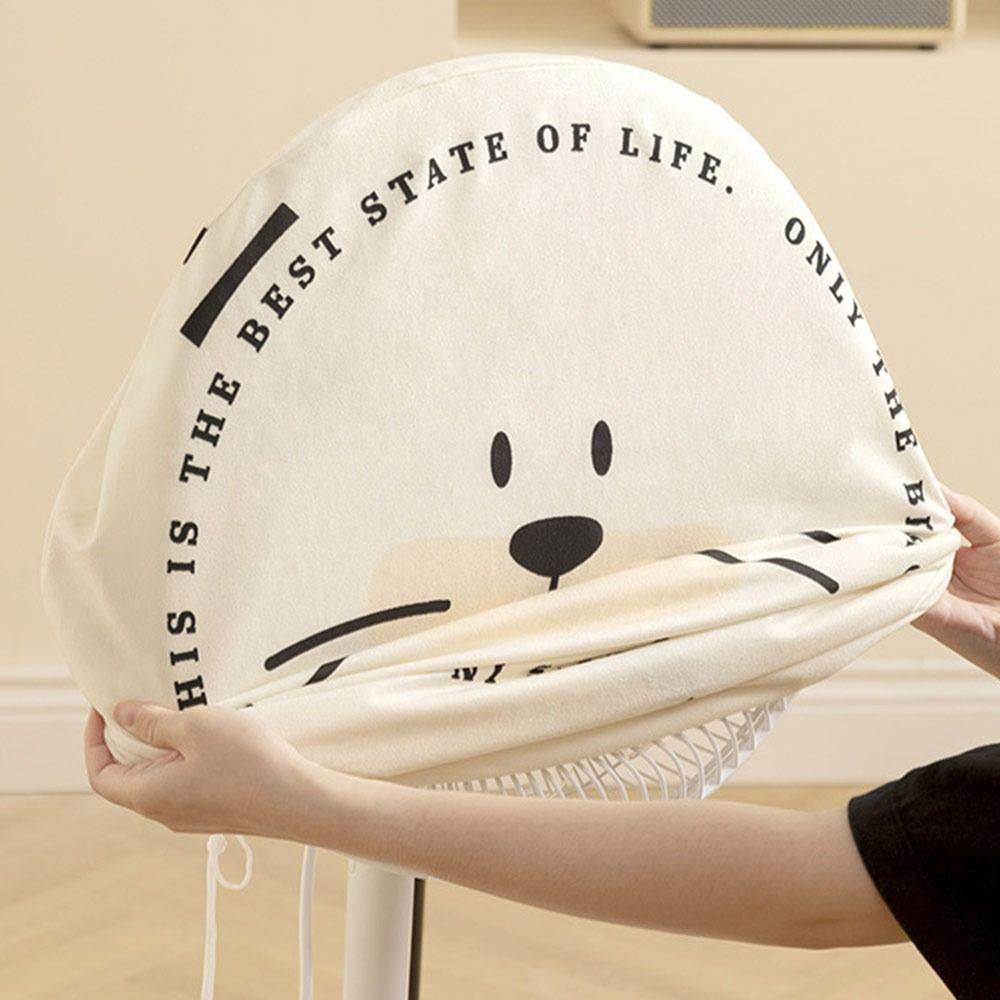 Cartoon Electric Fan Cover Drawstring Electric Fan Dust Cover Fan Safety Protective Mesh  Summer