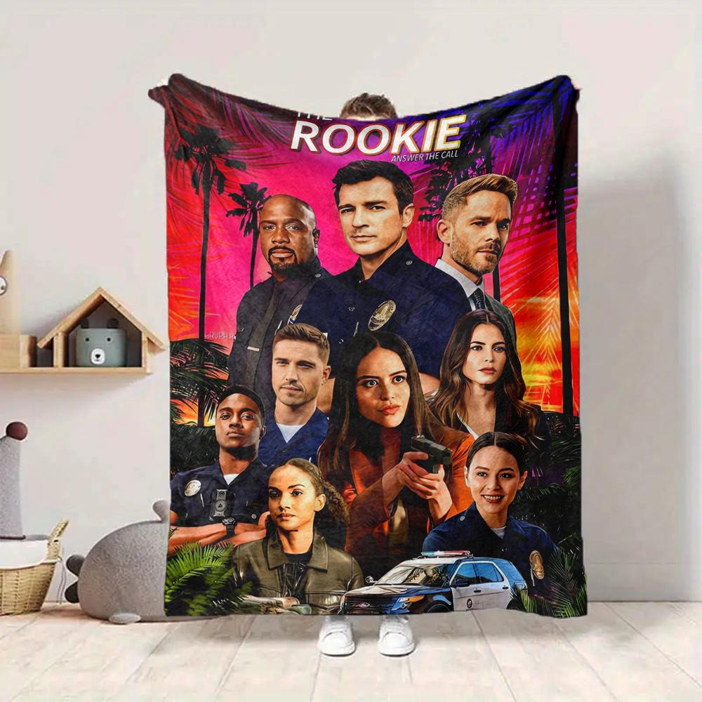 1Pc The Rookie City Lights Blanket Soft And Comfortable Casual Warm Camping Travel Christmas Halloween Xmas Gift M92425